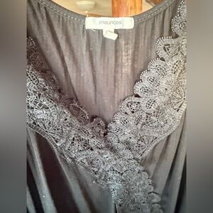 Maurice’s Black Lace-Trim Tank Top